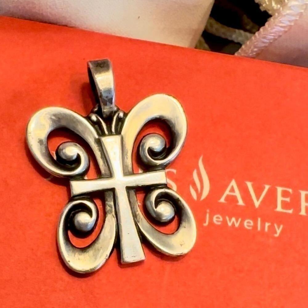 Sterling Silver Butterfly Cross Pendant by James Avery
